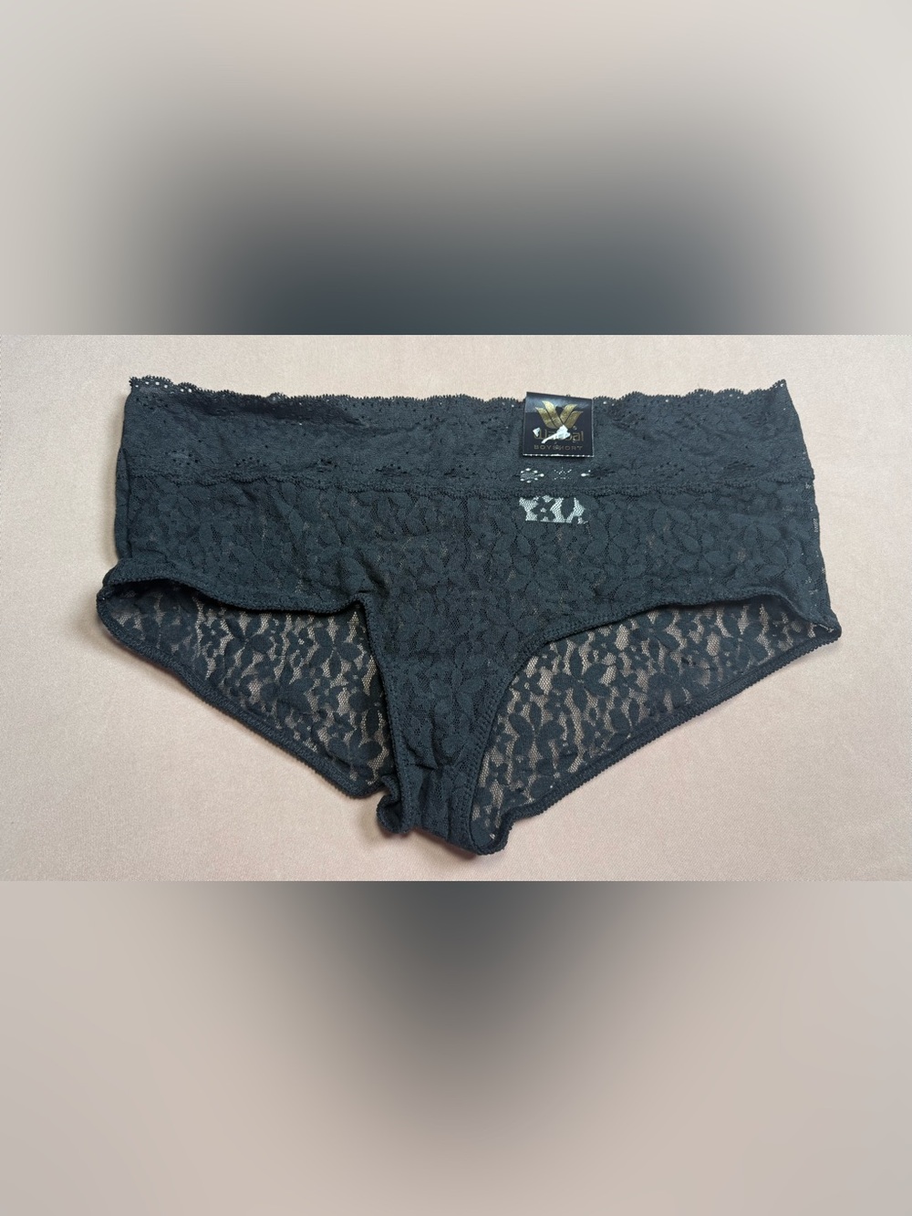 Wacoal﻿﻿﻿﻿ Women's Black Lace Boyshort Underwear Panties Intimates Size L NWT